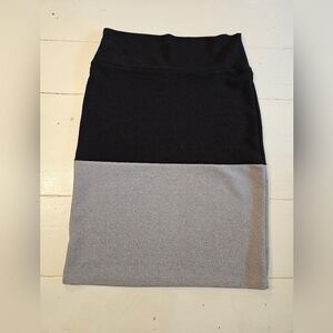 LuLaRoe Black and Gray Pencil Skirt
